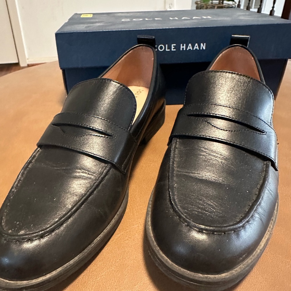 Cole Haan Classic Black Leather Loafers - Picture 4 of 8